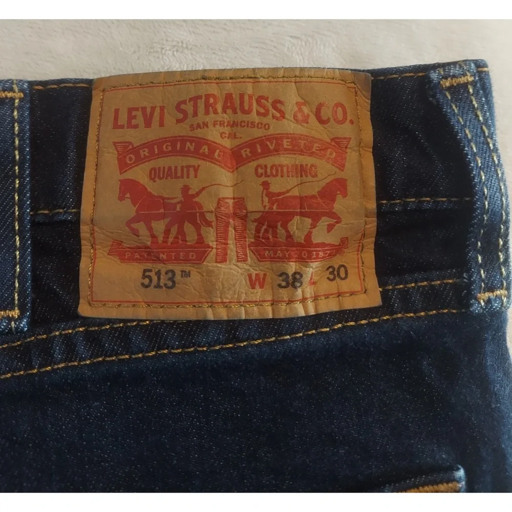 Levis Mens 513 Slim Straight Levis Flex Eco Performance Jeans Size 38/30